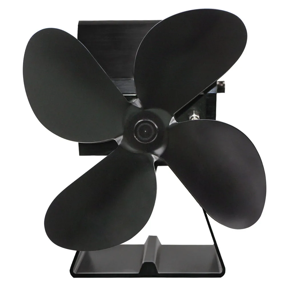 

4 Blades Fuel Saving Heat Powered Circulate Warm Wood Burner Portable Fireplace Stove Fan Eco Friendly Home Durable Quiet