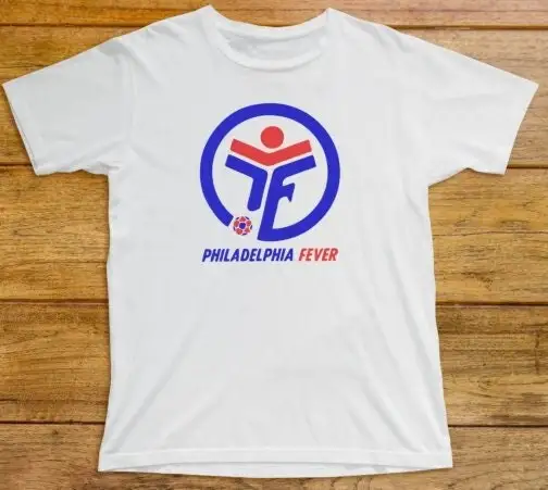 Белая футболка в стиле ретро с изображением Филадельфии и лихорадки 1049