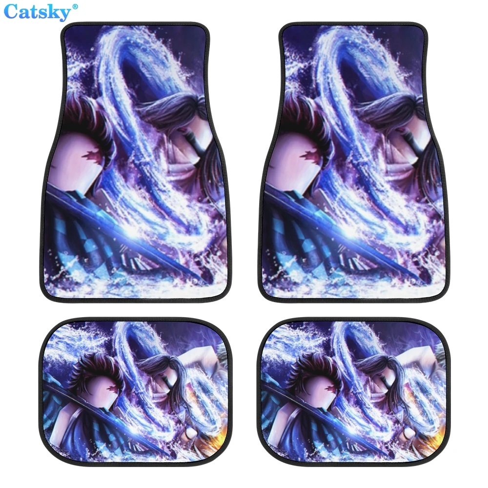 

Ghost Killing Blade Demon Slayer Anime Car Floor Mats, Hippie Car Mat, Car Accessories Gift, Stoner Gift, Retro Car Accessories