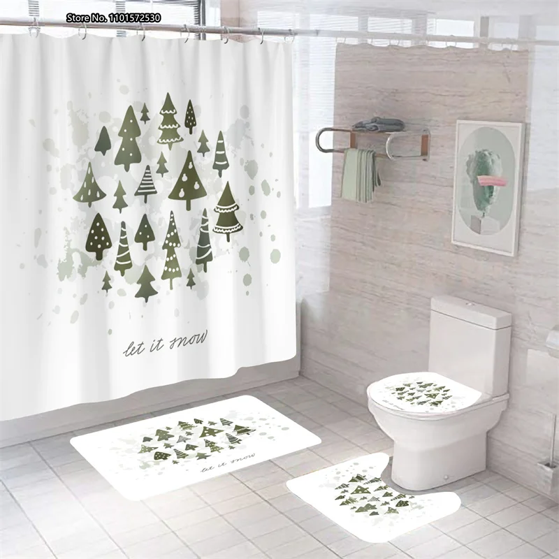 Мультяшная Рождественская елка Серия Hd цифровая печать полиэстер занавеска для