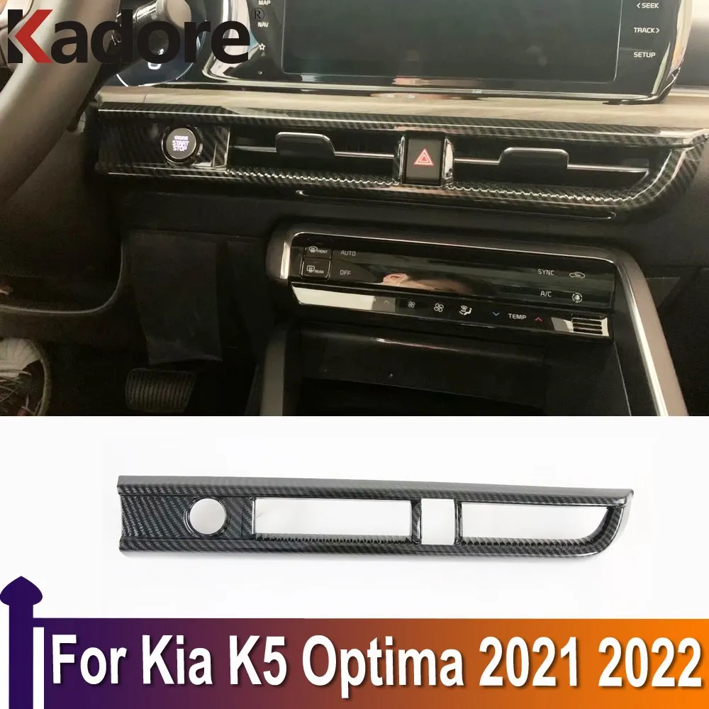 

Крышка для вентиляционного отверстия кондиционера Kia K5 Optima 2021 2022 центральное управление отделка аксессуары для интерьера из углеродного во...