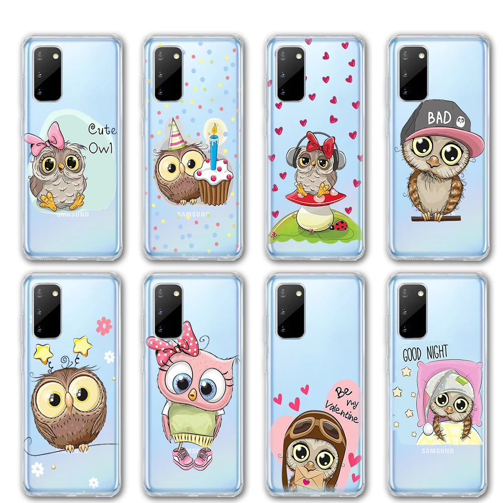 

Cartoon Cute Owl Case for Samsung Galaxy A53 A52 A52S A33 A32 A22 A13 5G A12 A03 Core A12 A50 A51 A70 A71 A72 A42 Soft TPU Cover