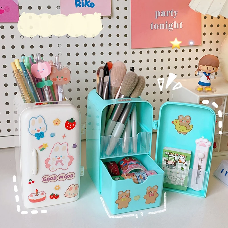 

Новый милый органайзер для холодильника, держатель для ручек, студенческий милый Настольный органайзер для хранения