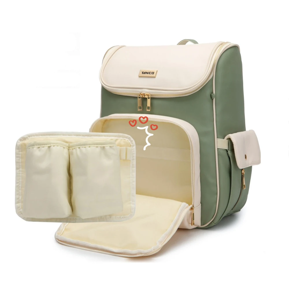 

Роскошный Съемный рюкзак для детской гигиены, зеленая розовая модная женская сумка для путешествий, водонепроницаемый ранец для младенцев