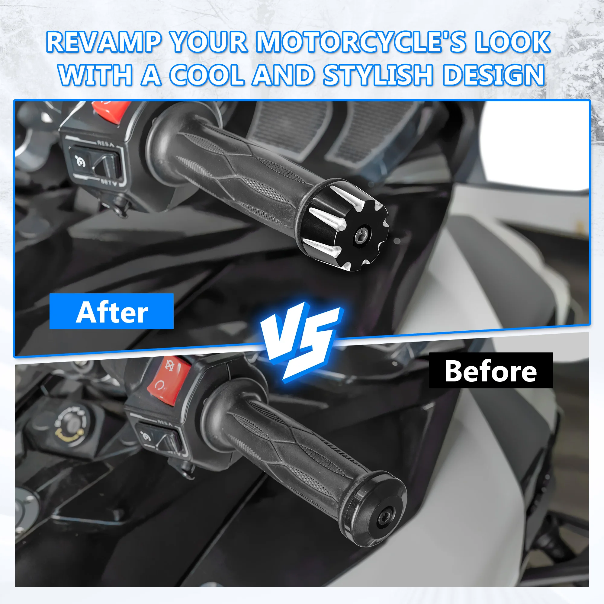 Фото Для Can-Am Spyder F3 / RT / ST 2015-2023 и RT-L 2012-2023 – Алюминиевые утяжелители руля / заглушки руля – снижают вибрацию рук. №3