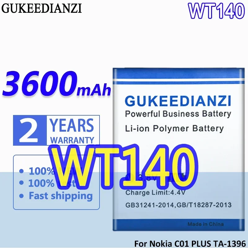 Аккумулятор GUKEEDIANZI большой емкости WT140 3600 мАч для Nokia C01 PLUS C01PLUS TA-1396