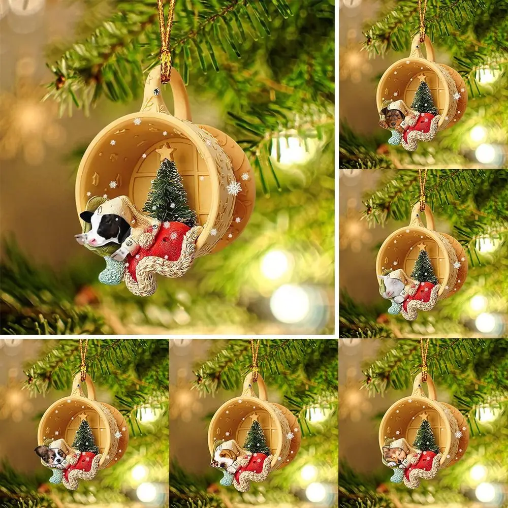 

Mreey Christmas Dog Pendant New Acrylic Ornaments Christmas Decoration Christmas Tree Pendant House Decor