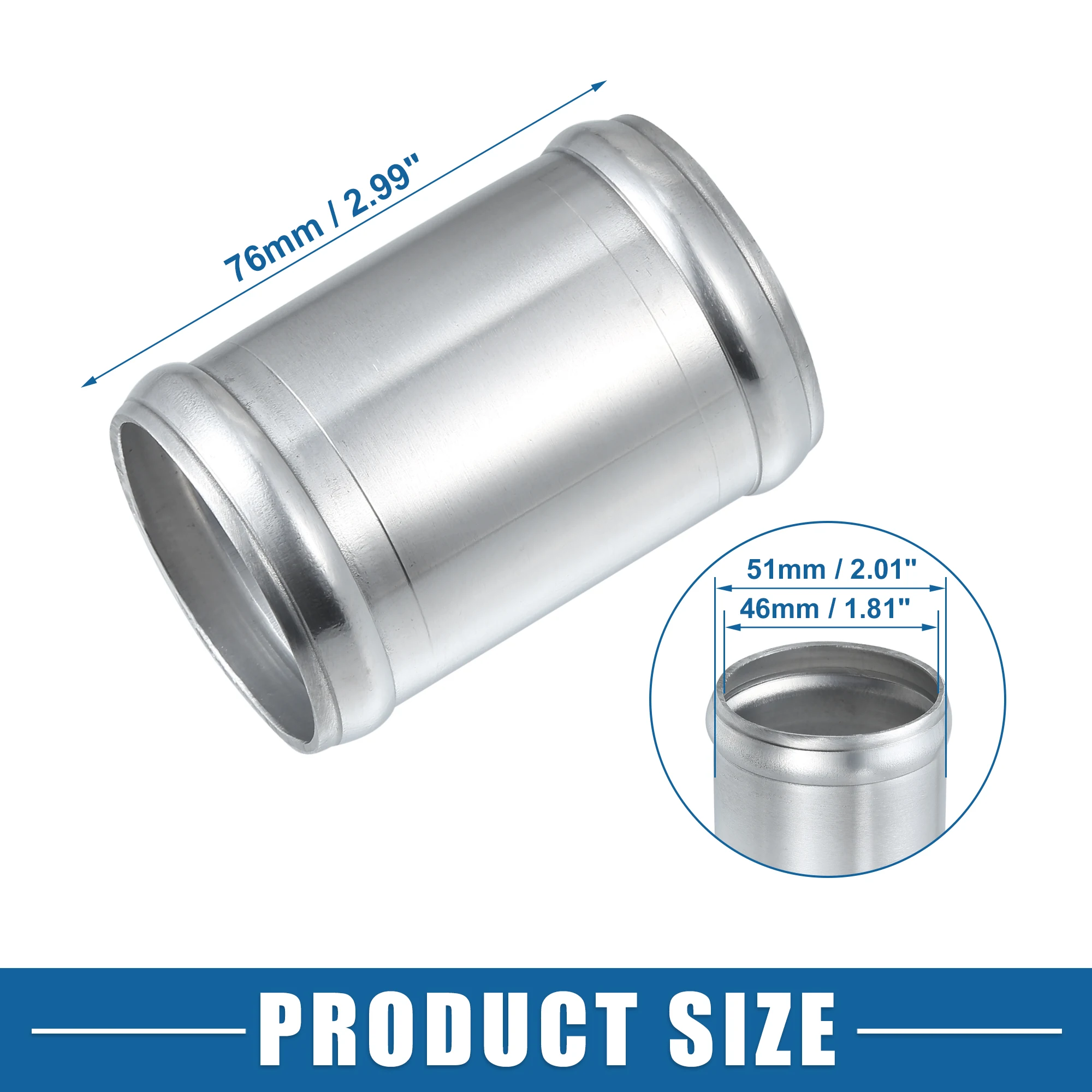 UXCELL 27 мм-97 мм внутренний диаметр 32 мм-102 мм наружный диаметр автомобильный адаптер столярная труба универсальный разъем длиной 76 мм адаптер для трубки из алюминиевого сплава