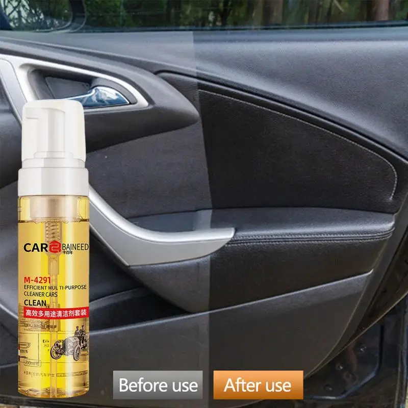 

Car Foam Cleaner Spray Multipurpose Foam Cleaner Cleaning Agent Automoive Auto Interior 200ml Leather Decontamination Portable