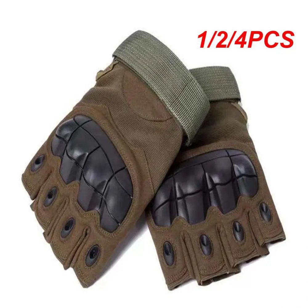 

1/2/4 шт., мужские тактические перчатки с открытыми пальцами
