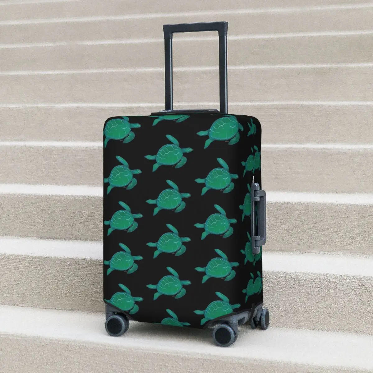 

Sea Turtle Painting Suitcase Cover Vacation Cute Animal Print Useful Luggage Case Travel Protector