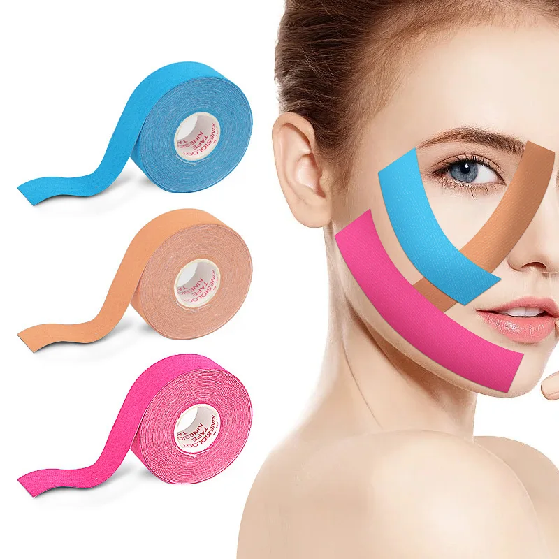 2.5CM*5M Kinesiology Tape For Face V Line Neck Eyes Lifting Wrinkle Remover Sticker Tape Facial Skin Care Tool Bandagem Elastica 1