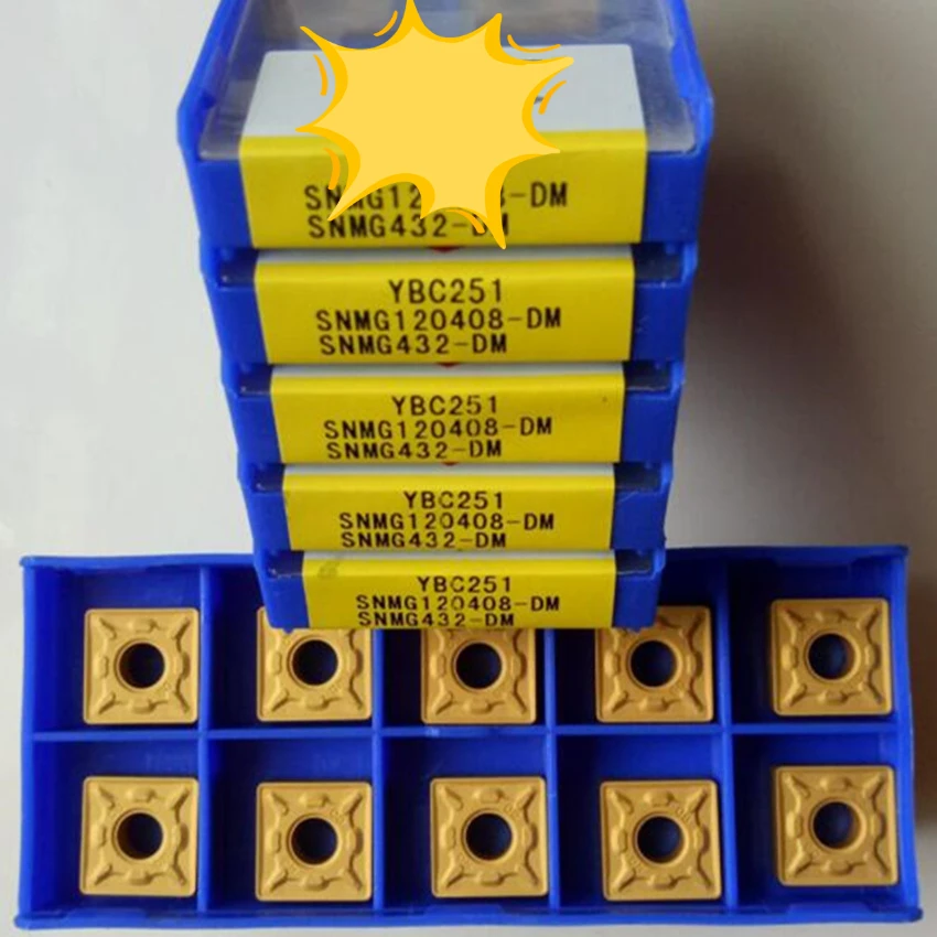 

ZC-CT SNMG120404-DM YBC251 / SNMG120408-DM YBC251 / SNMG120404-DM YBC252 / SNMG120408-DM YBC252 CNC carbide inserts 10PCS/BOX