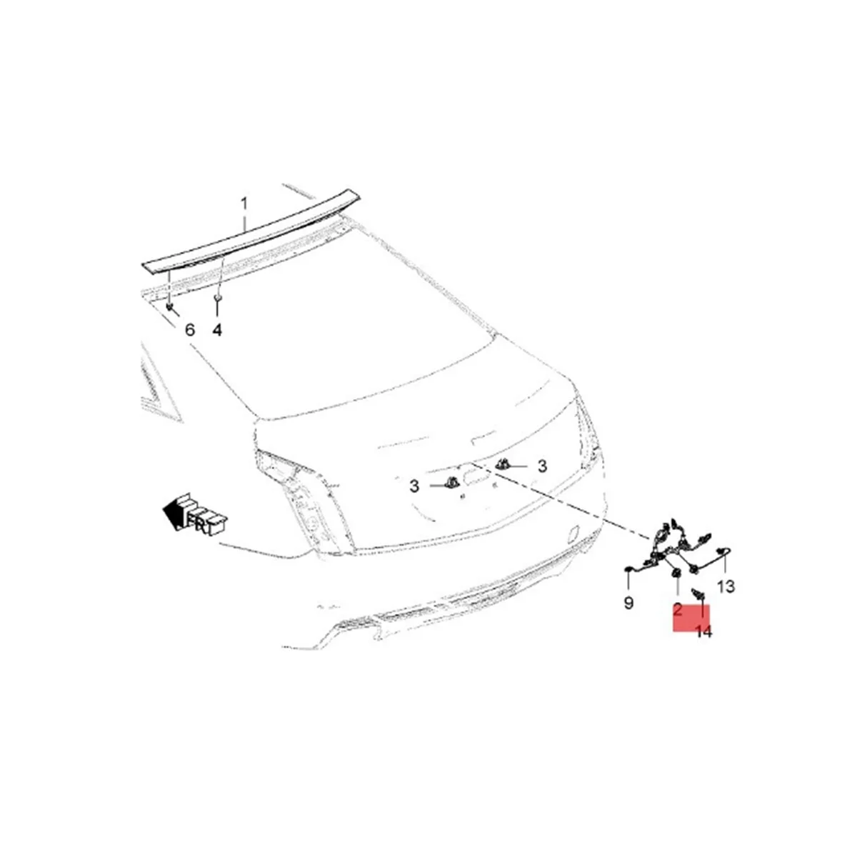 Камера заднего вида 23295906 для Cadillac Chevrolet GMC 2019 1X364058