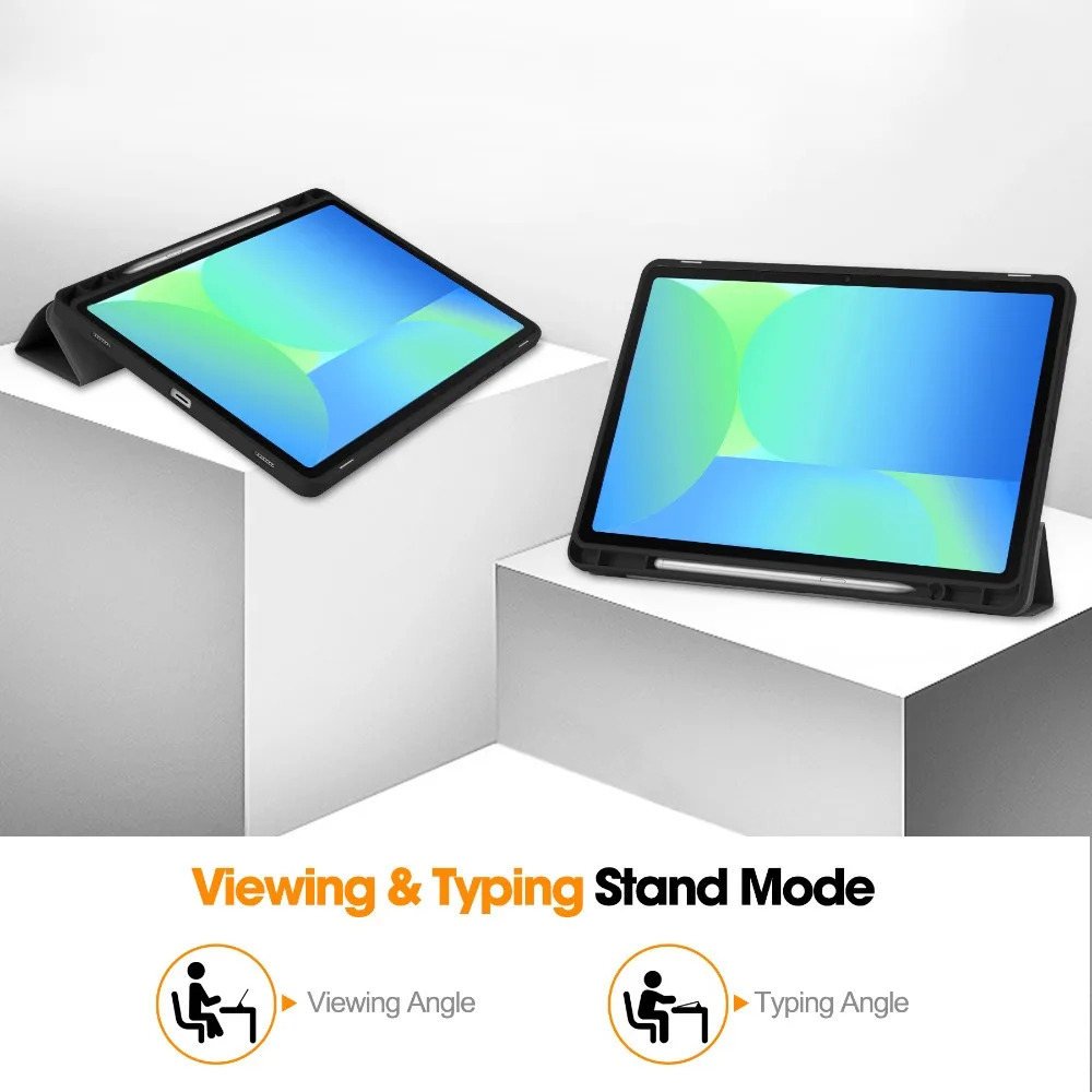 Фото Чехол-подставка для Samsung Tab S10 FE 10,9 дюйма, чехол-подставка для Funda Galaxy Tab S10 FE, чехол 2025 SM-X520 X526B, держатель для карандашей Funda №3