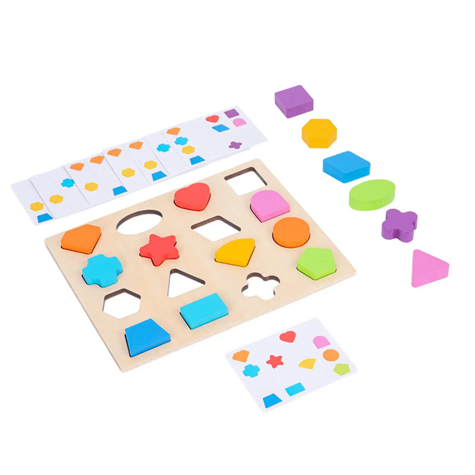 

Montessori Toys Educational Preschool Learning Board Game Color Shape Sorter Fine Motor Skills for Toddlers Childhood Children