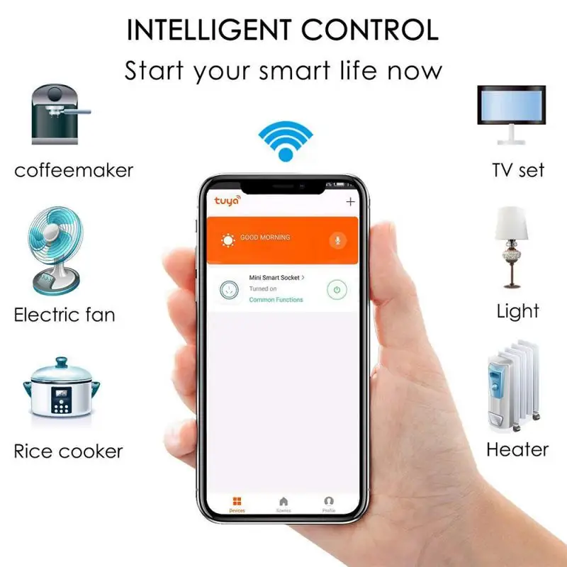 

UK/US/EU/JP/IN Wireless Wifi Smart Switch Socket Remote Audio Control Smart Timing Plug adapter Amazon Alexa Google Assistant