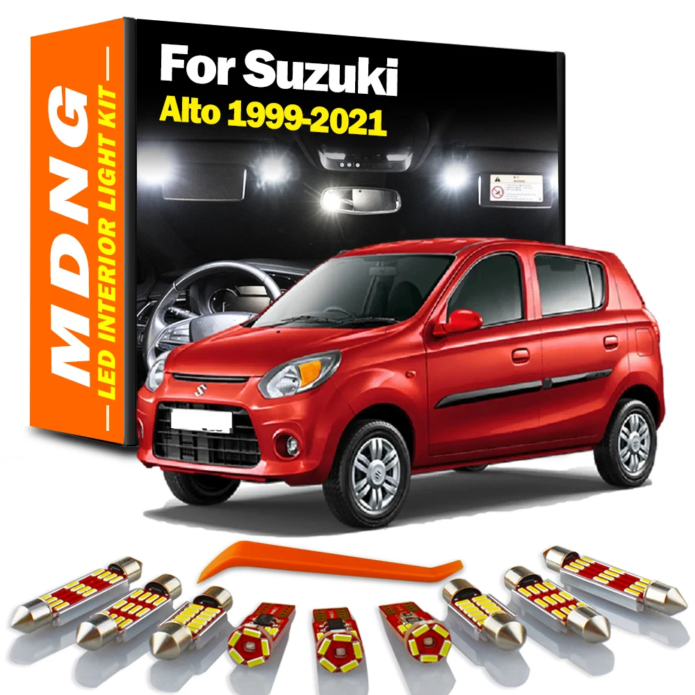 

MDNG светодиодная интерьерная с Canbus Light Kit для Suzuki Alto 1999-2015 2016 2017 2018 2019 2020 2021 автомобильные аксессуары без ошибок