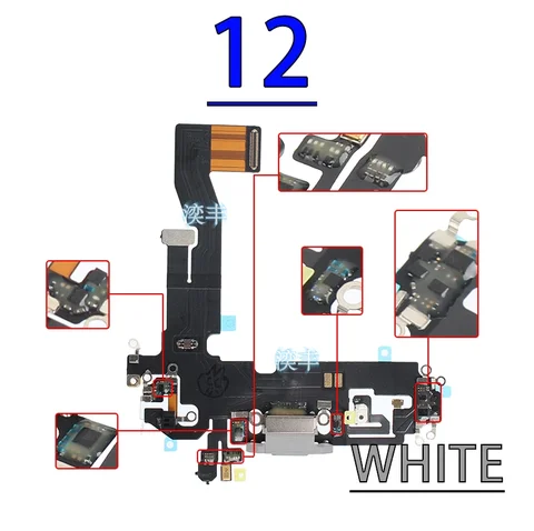 USB-порт, зарядное устройство, док-станция, микрофонный кабель для IPhone 11P 11PM 12P 12PM 11 12 Pro Max, док-станция, зарядная плата, гибкий модуль