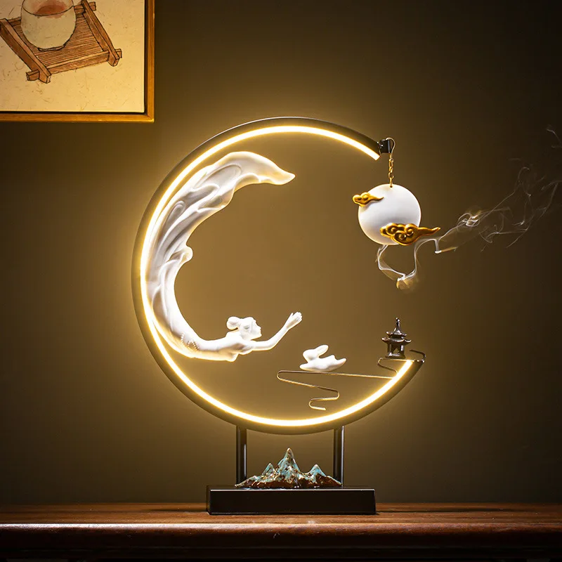 

Scentsy Arabic Backflow Incense Burner Waterfall Smoke Aromatic Oil Incense Burner Vaporizer Incienso Cascada Censer AA50IB