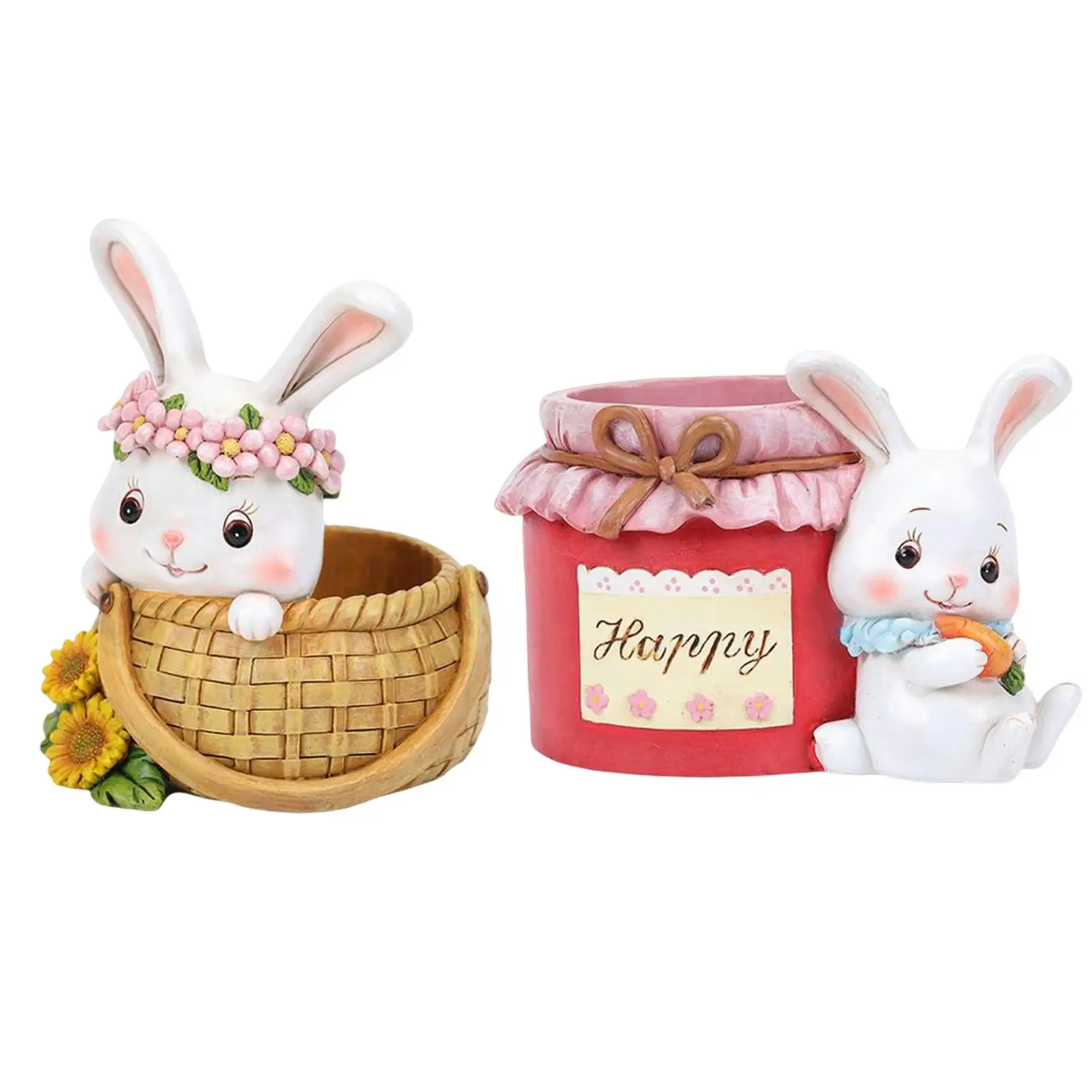 

Cartoons Rabbit Cute Animal Flowerpot Desk Mini Ornament Flower Pots Succulent Planter for home Garden Decoration