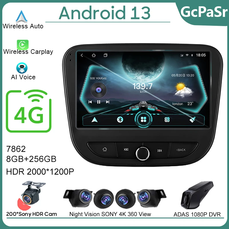 

Автомобильный Android для Chevrolet Malibu 9 2015-2022, автомобильное радио, стерео, головное устройство, мультимедийный проигрыватель, GPS-навигация, № 2DIN, DVD, стандартный Wi-Fi
