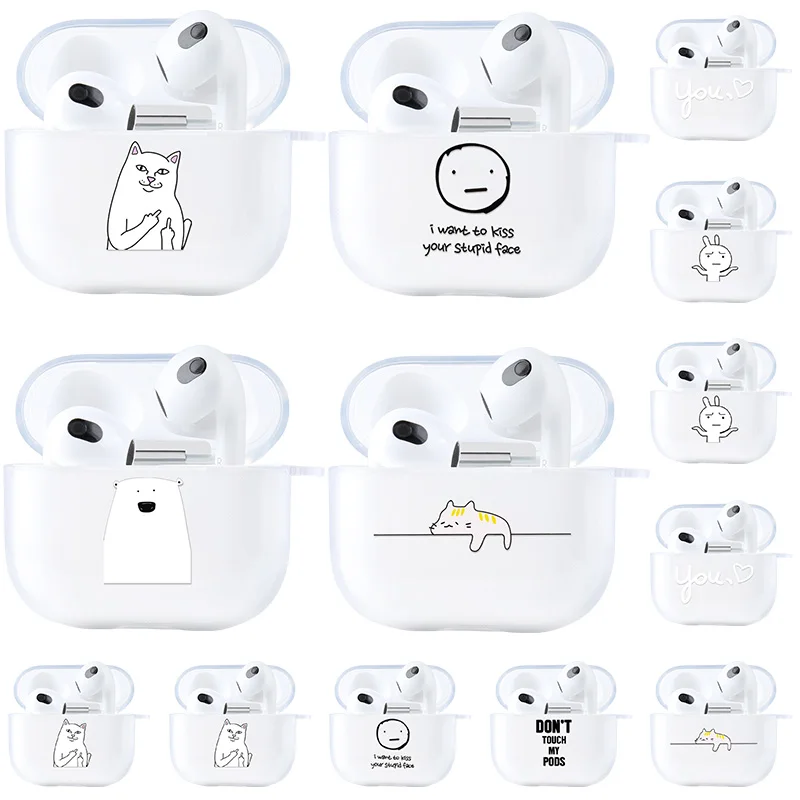 Чехол для AirPods 2 1 чехол 3 прозрачный силиконовый Apple Air Pods противоударный наушников