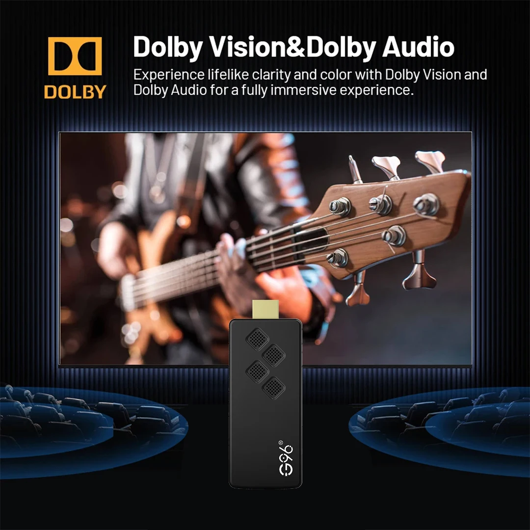 Портативная 8K HDR Android 13 Q2 TV Stick от KANAVI 2 ГБ 16 Allwinner H313