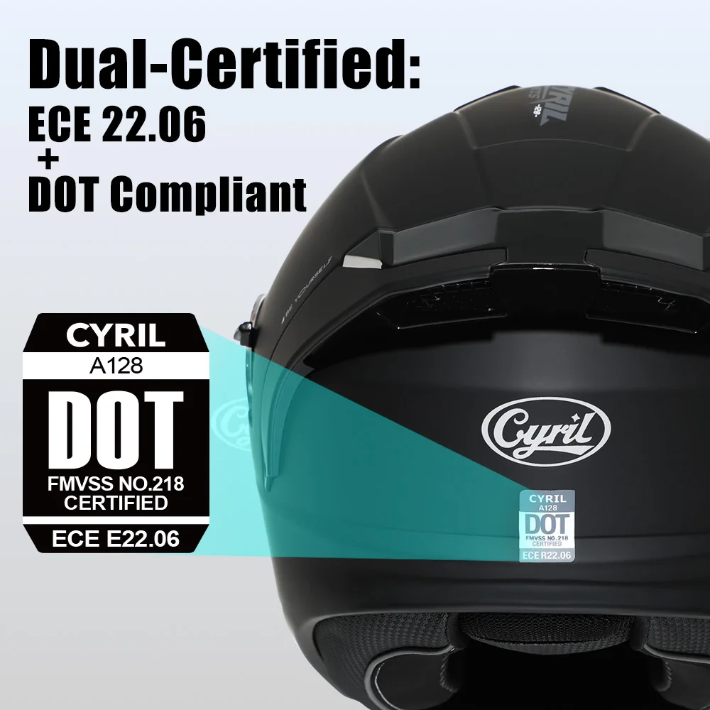 Фото Модульный мотоциклетный шлем с сертификацией ECE 22.06 и одобрением DOT, для мужчин и женщин, полнолицевой, откидной, открытый мотошлем. №2