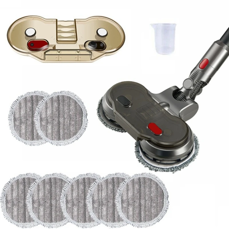 

EAS-Electric Wet Dry Mopping Head For Dyson V7 V8 V10 V11 Replaceable Parts With Water Tank Mop Pads Water Cup Tool