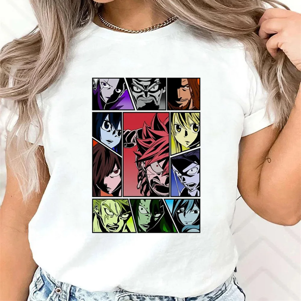 Футболка Fairy Tail для девочек корейская одежда в стиле Харадзюку футболка панк