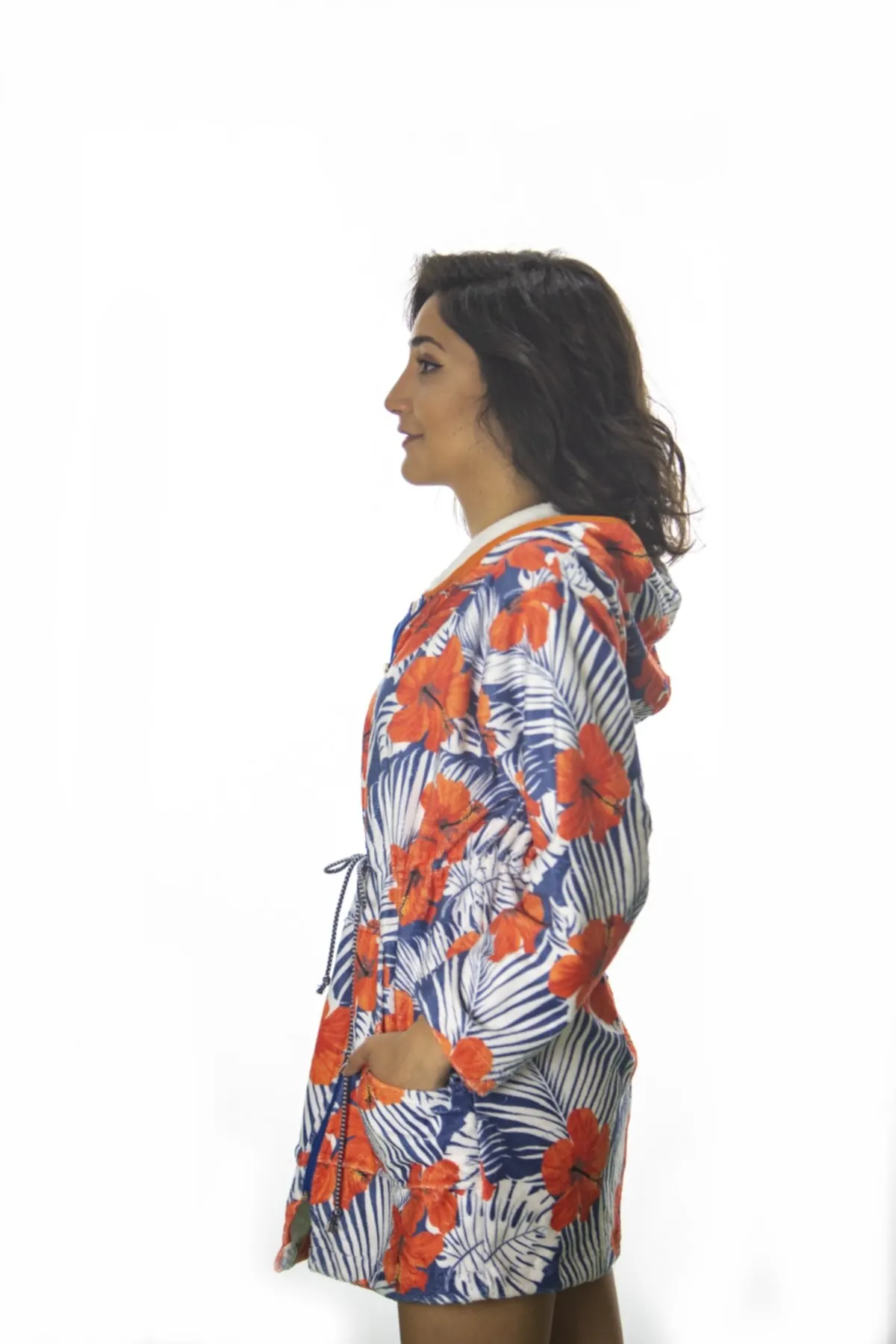 

Women's Pareo Pomegranate Flower pattern Beach Robe Swimwear Cover Dress Sexy Tunic Suit Beachwear Female Beach Bikini Cover