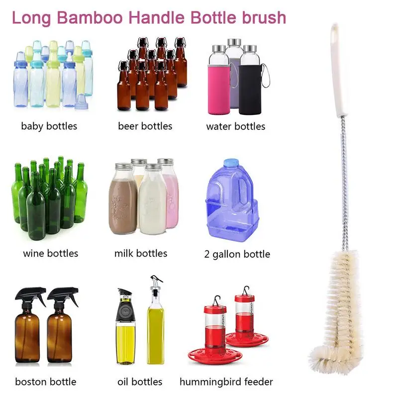 

Long Handle Right Angle Cleaning Brush Water Cup Kettle Big Bottle Cleaning Equipment Home Cup With Cleaning Brush