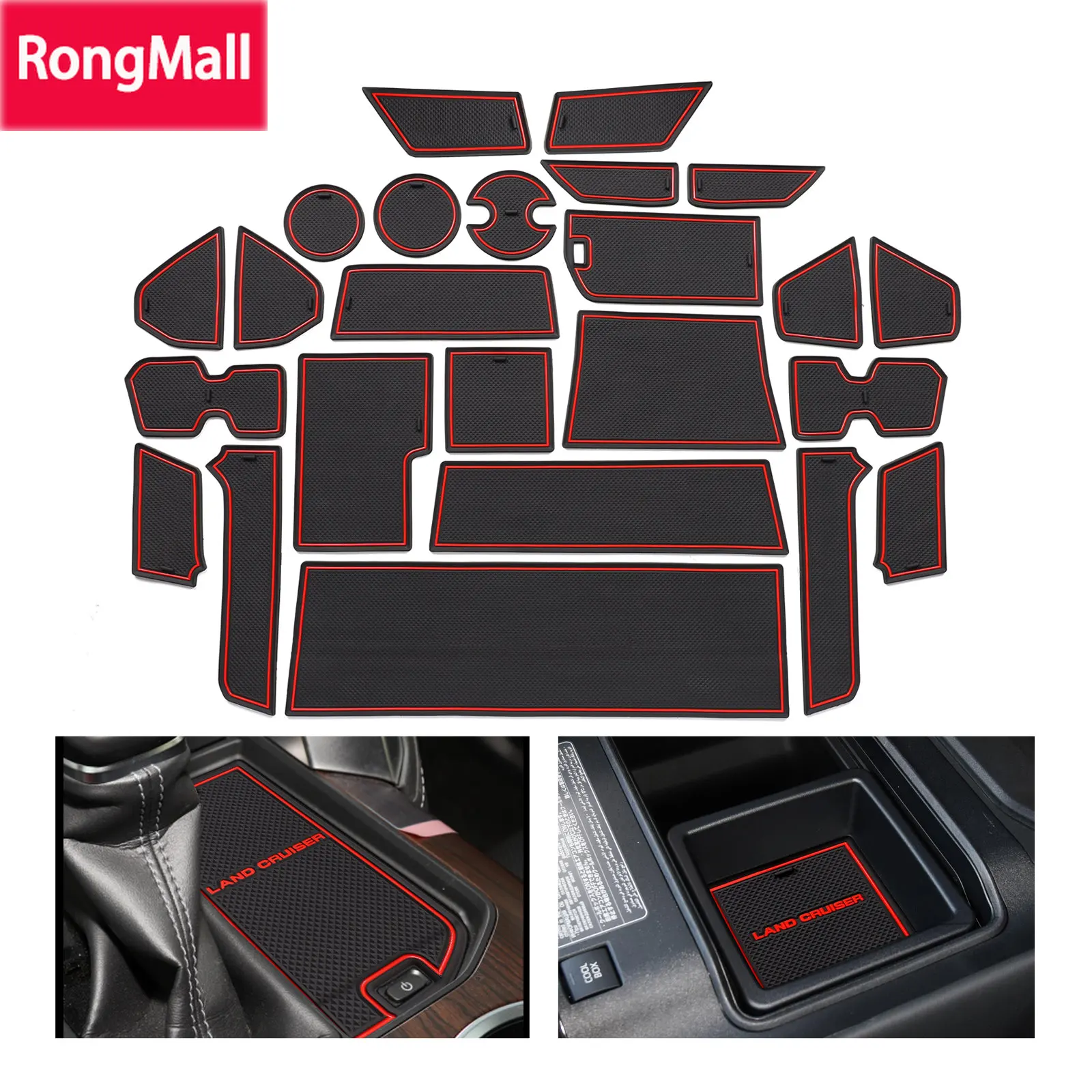 

Anti-Slip Gate Slot Cup Mat for Toyota Land Cruiser LC300 2022 + Accessories Non-slip Pad Rubber Coaster