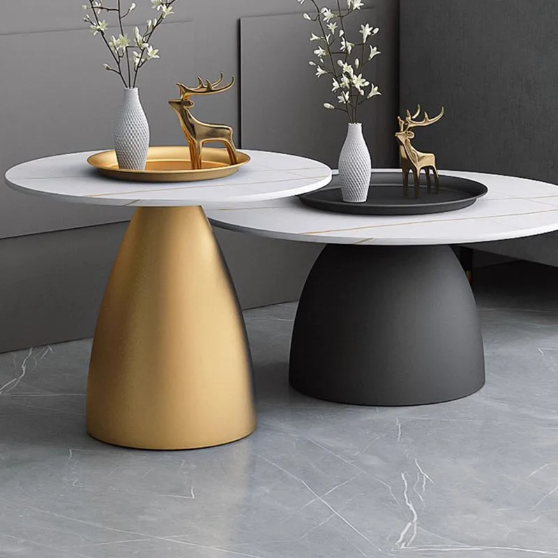 

Minimalist Aesthetic Side Table Metal Nordic Sofa Gold Round Coffee Table Design Minimalist Low Mesa Auxiliar Furniture For Home