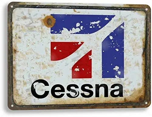 

Keviewly 12"X16" Metal Signs - Cessna Aviation Logo Plane Jet Airplane Vintage Retro Wall Decor