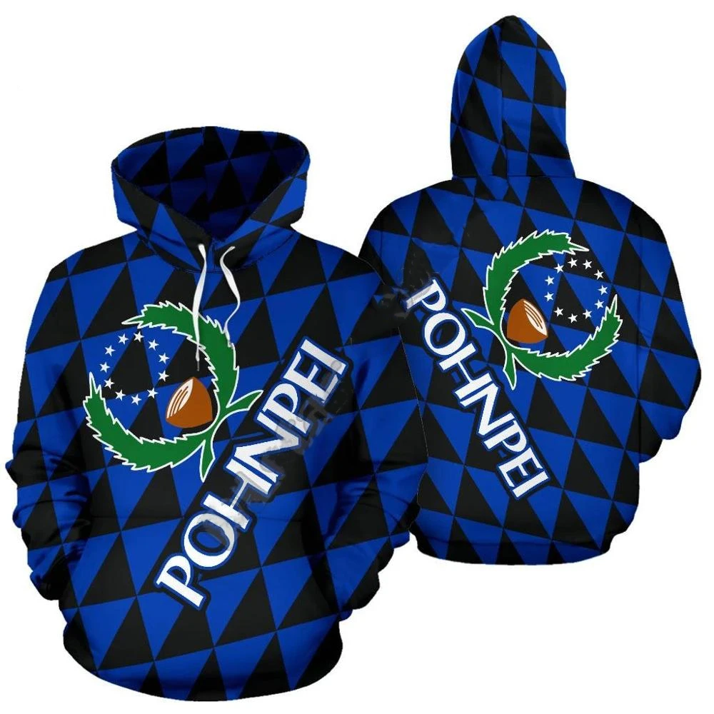 

NewFashion Island Country Flag Pohnpei Polynesian Culture Retro Tattoo Tracksuit Men/Women Pullover Harajuku 3DPrint Hoodies A-2