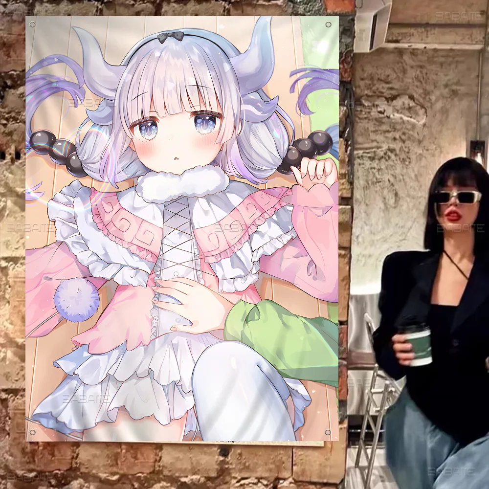 1 шт. аниме Miss Kobayashi's Dragon Maid высококачественный баннер с принтом художественная