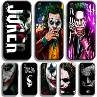 clown the joker for xiaomi redmi 9a 9at phone case soft liquid silicon back black coque silicone cover