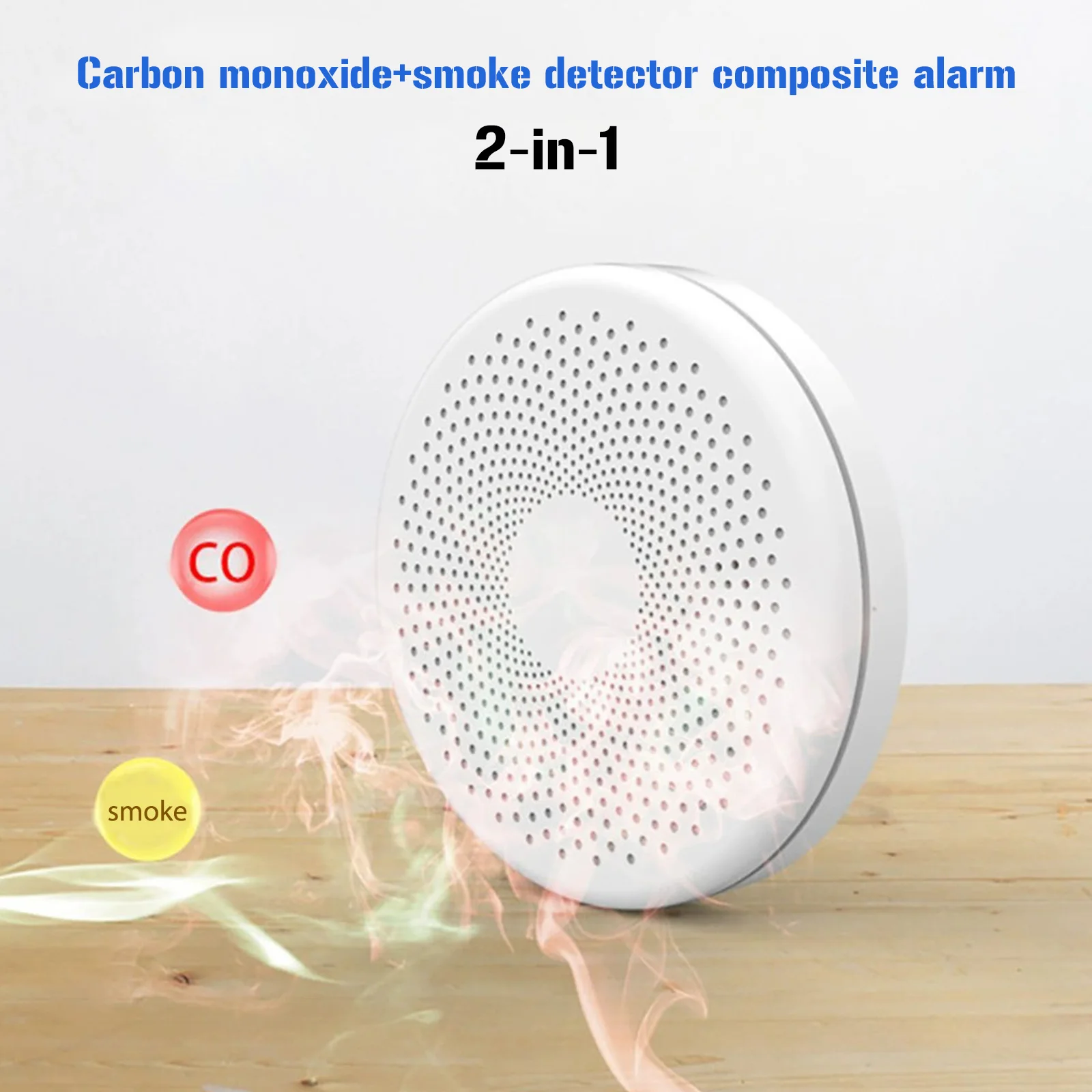 

2-in-1 Carbon Monoxide Alarm Automatic Self-check WiFi Smart Smoke Alarm High Sensitivity CO Alarm Detector Home Suplies