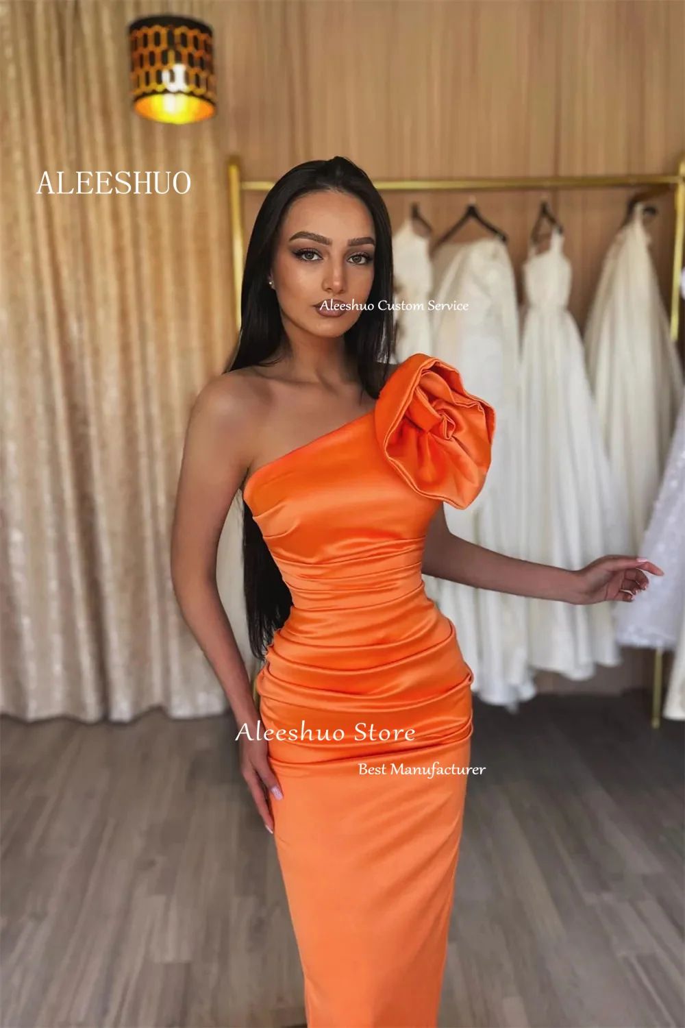 Рисунок 2 - Женское атласное платье на одно плечо