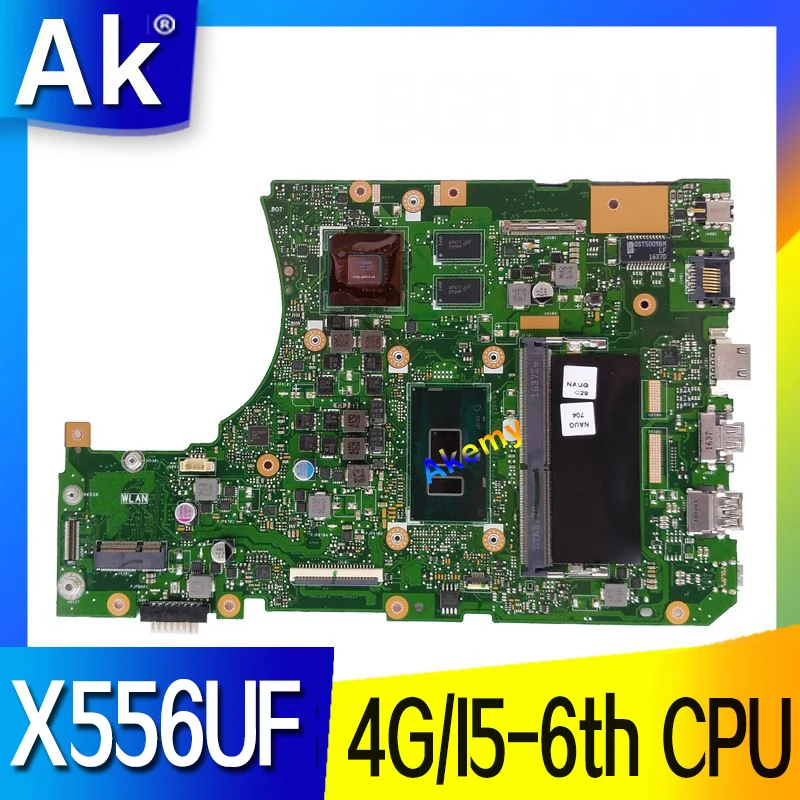 

X556UF 4G/I5-6th CPU (V2G) DDR4 For Asus X556UV X556UJ X556UJ X556UQ Mainboard Motherboard 90NB09Q0-R01100