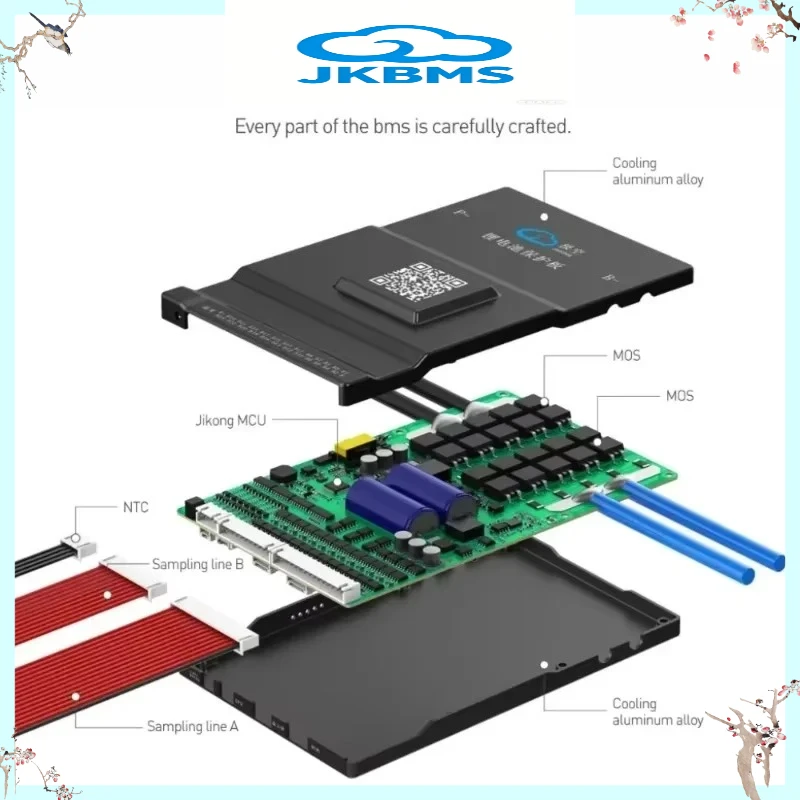 Фото JIKONG Jk BMS BD6A24S20P Активный балансировочный BMS 8S 10S 12S 16S 17S 20S 24S Smart BMS 60A 100A 150A 200A для LiFePO4 Li-Ion LTO аккумуляторов №2