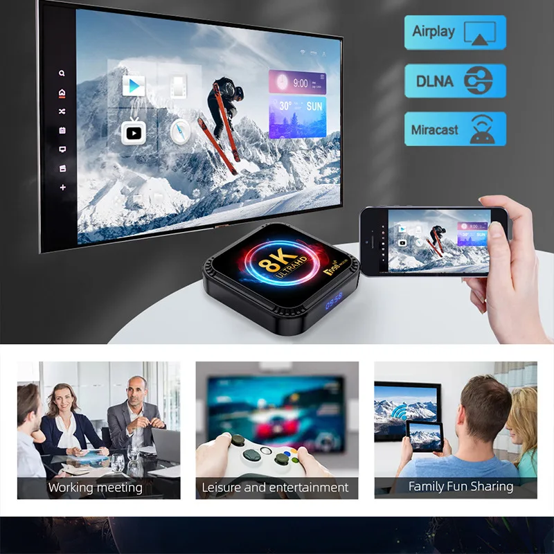 TV98 RK3528 set-top box 8K 4K HD 5G dual WIFI6 Android 13 Bluetooth Game 2G 16G 4G 32G TV