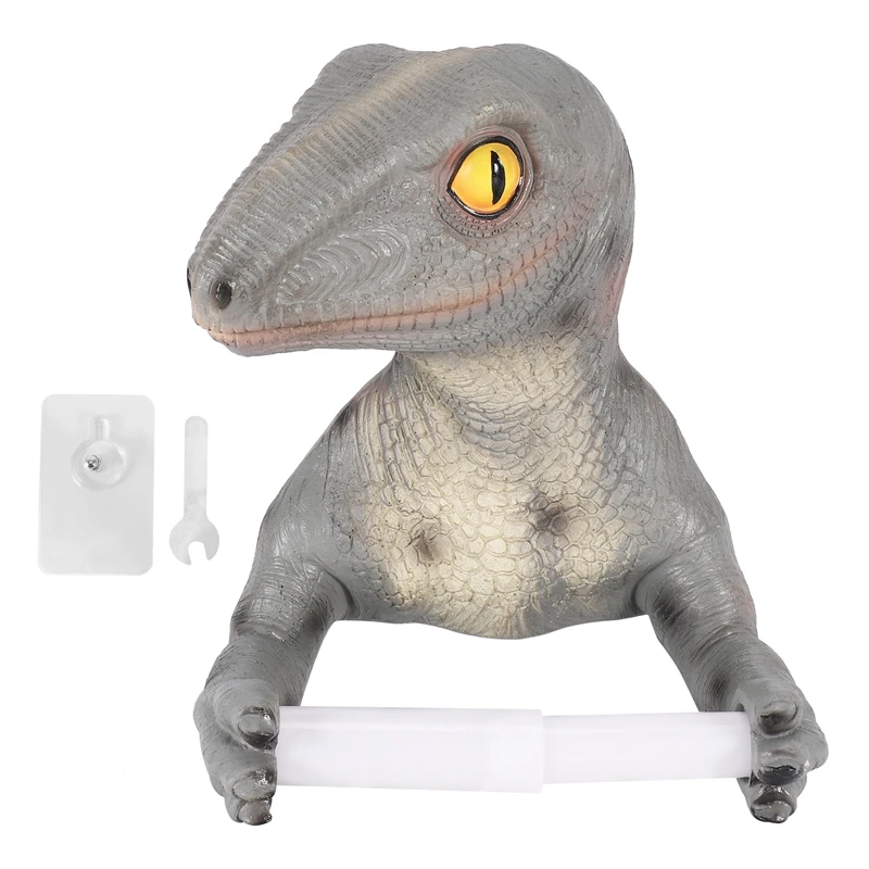 Dinosaur Toilet Paper Stand Tissue Holder Wall-Mounted Towel Rack For Bathroom Kitchen Stand Storage