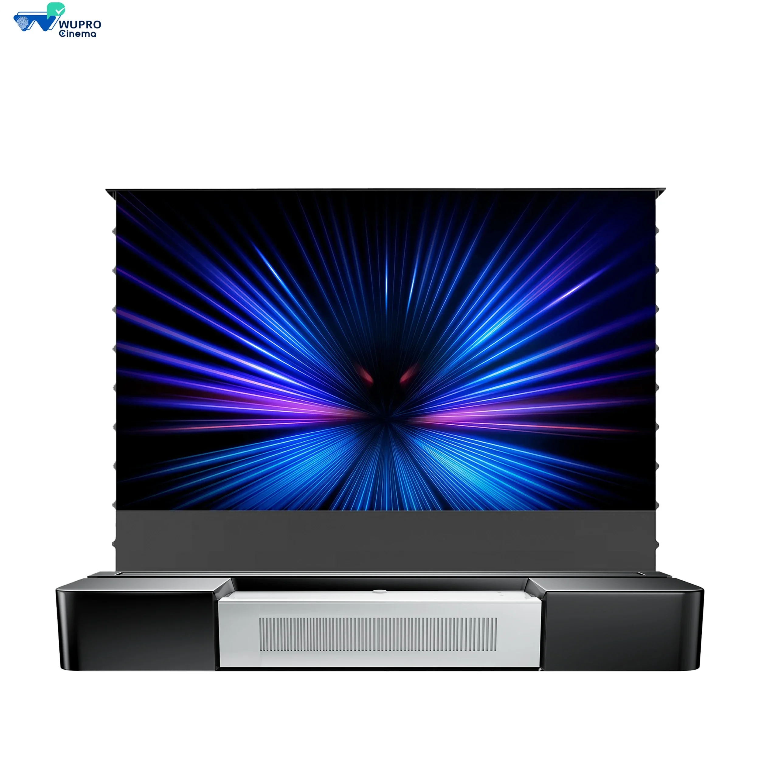 Фото OEM WUPRO 120-дюймовый выдвижной экран Cbsp для проектора UST, тумба для телевизора, экран ALR, интегрированный шкаф, умный телевизионный шкаф №2