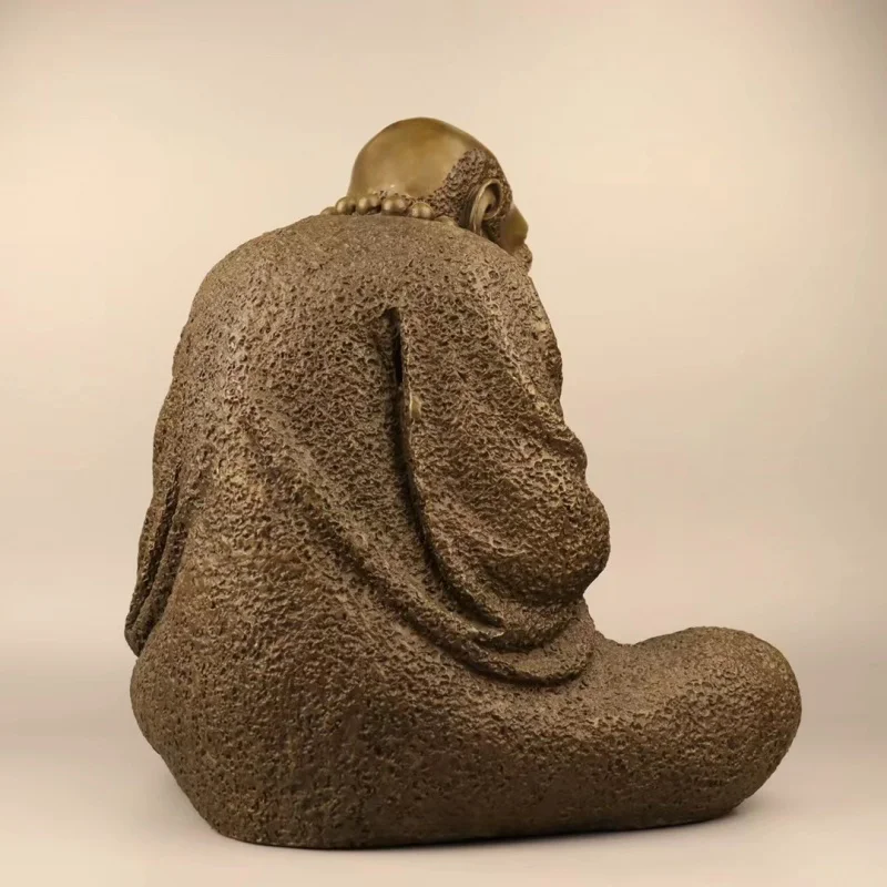 Статуя Будды из латуни медная статуя Damo кофейного цвета украшение для дома