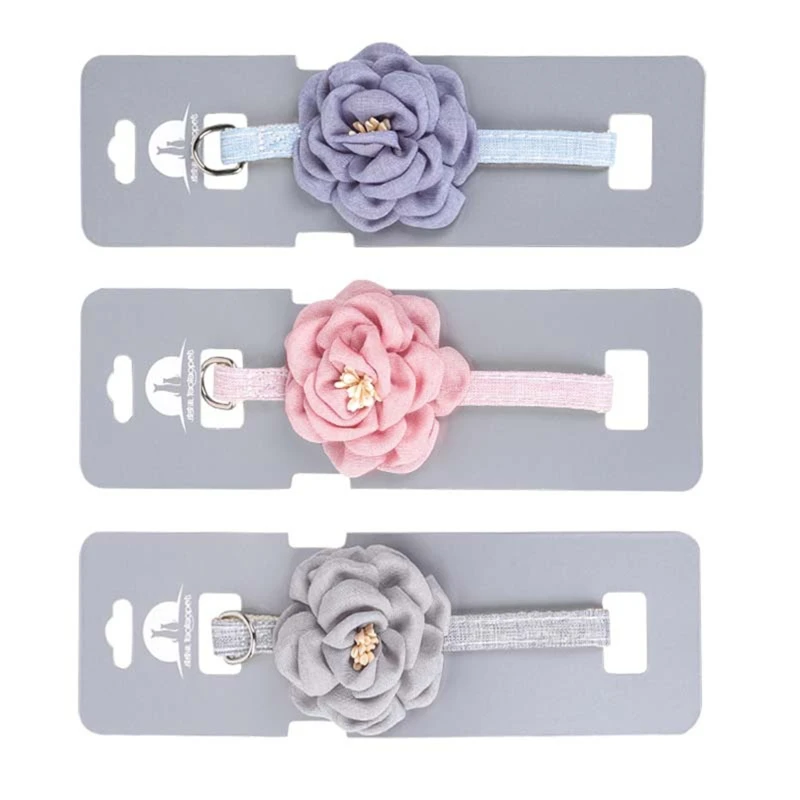 

27RE высококачественный воротник с милым цветком камелии для щенков кошек