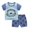 Newborn Baby Boys Girls Cartoon 100% Cotton Kids T-shirts Sets Summer Infant Short Sleeve Children Tracksuit Sports Clothes Sets 5