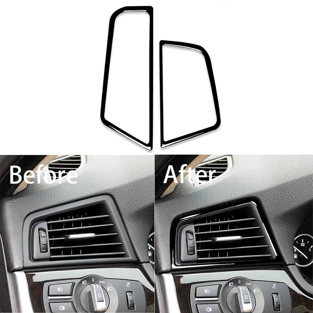 

Dashboard Air Vent Outlet Decoration Cover Trim for BMW 5 Series F10 2011 2012 2013 2014 2015 2016 2017 Car Accessory ABS Black